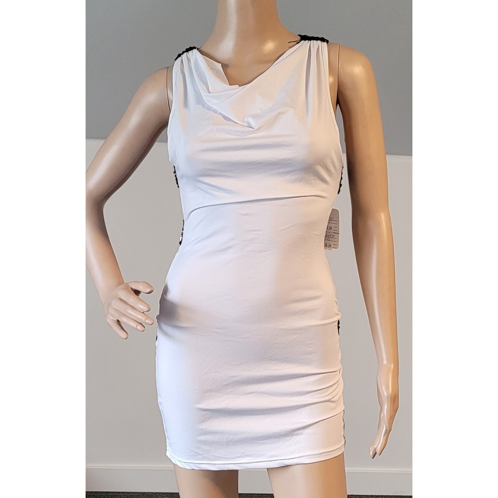 Sexy Women White Small Club Stretch Party Cocktail Dress‎ N8894